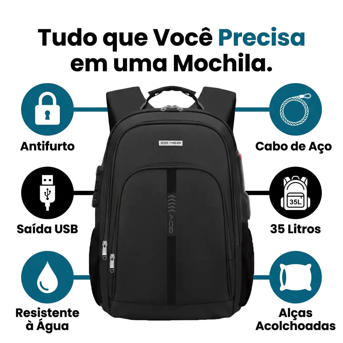 Mochila para Notebook Antifurto — miniatura 3