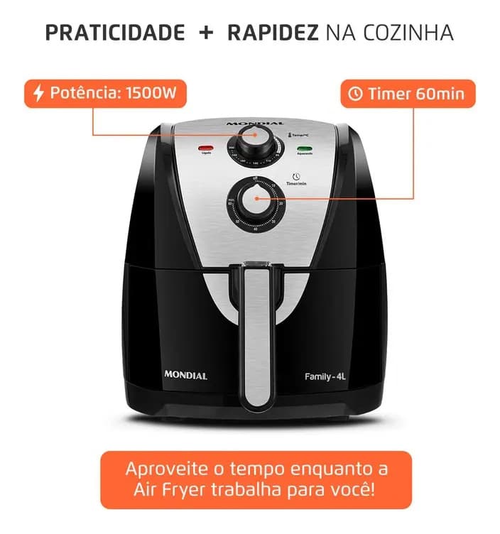 Air Fryer Mondial 4L — miniatura 6