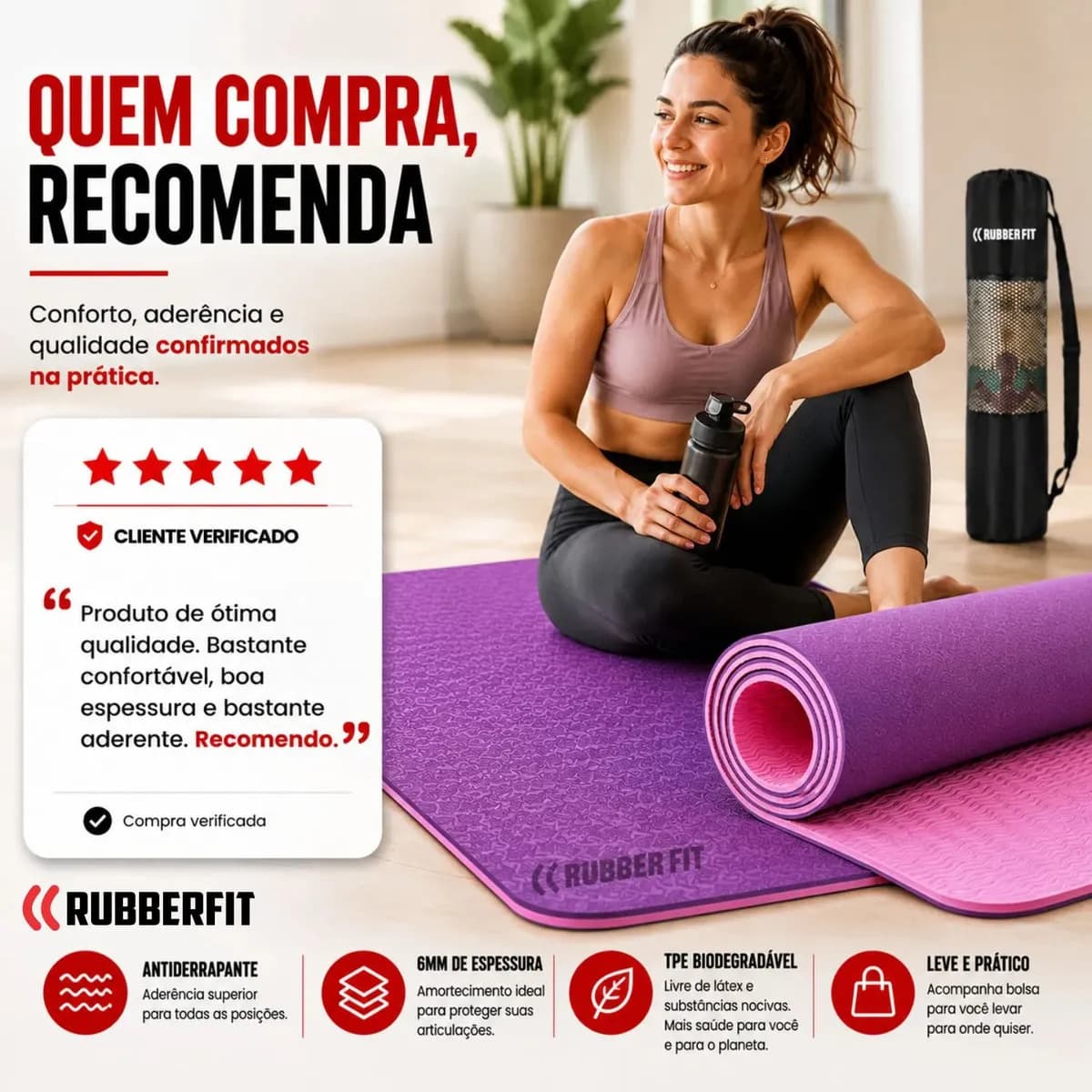 Tapete de Yoga Antiderrapante — miniatura 5