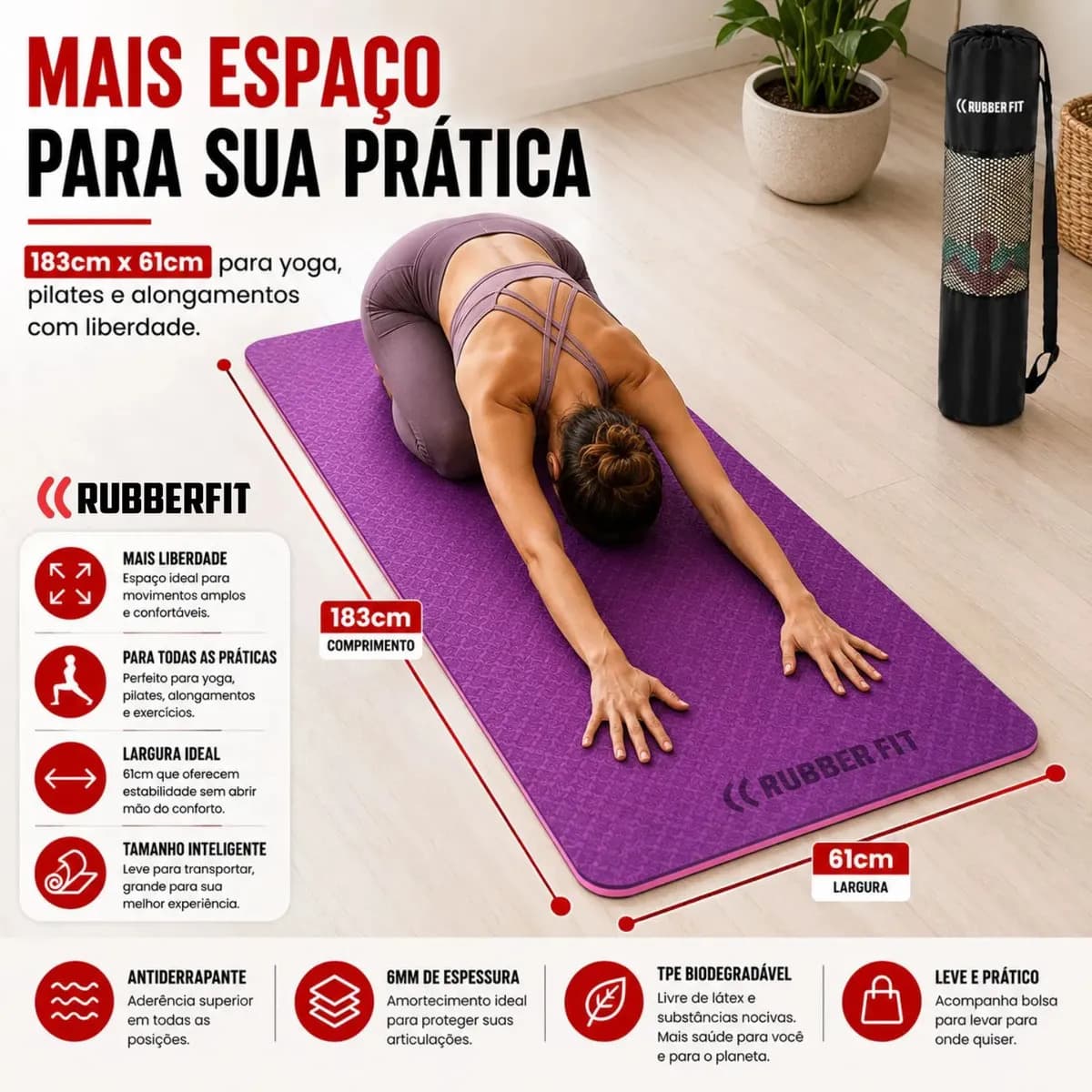 Tapete de Yoga Antiderrapante — miniatura 6