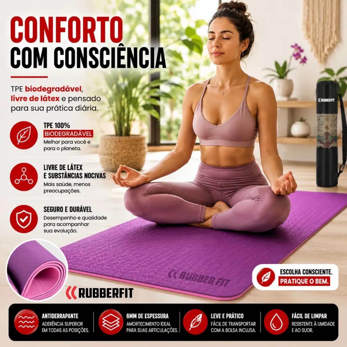Tapete de Yoga Antiderrapante — miniatura 4