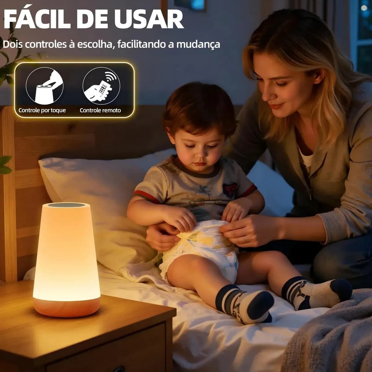 Lâmpada noturna RGB de toque — miniatura 6